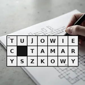 Hasło krzyżówkowe tujowy - tujowiec tamaryszkowy – rozwiązanie, synonimy, podpowiedzi i definicje krzyżówkowe